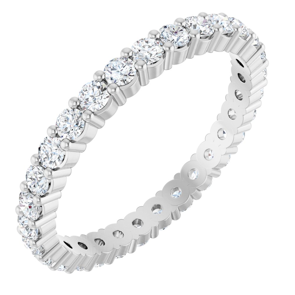 Platinum 7/8 CTW Diamond Round Eternity Band Size 7