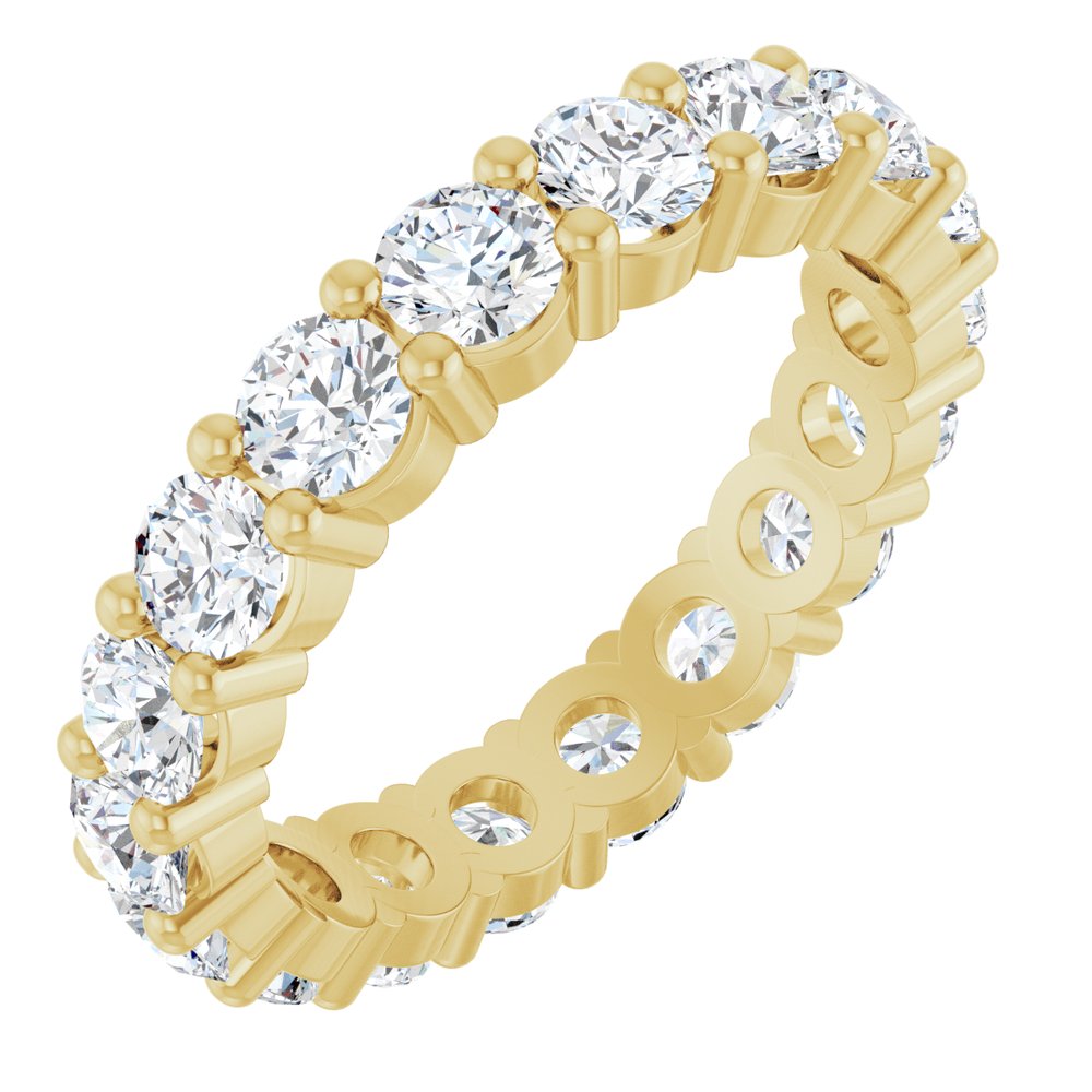14K Yellow Gold 3 1/4 CTW Lab-Grown Diamond Eternity Band Size 7