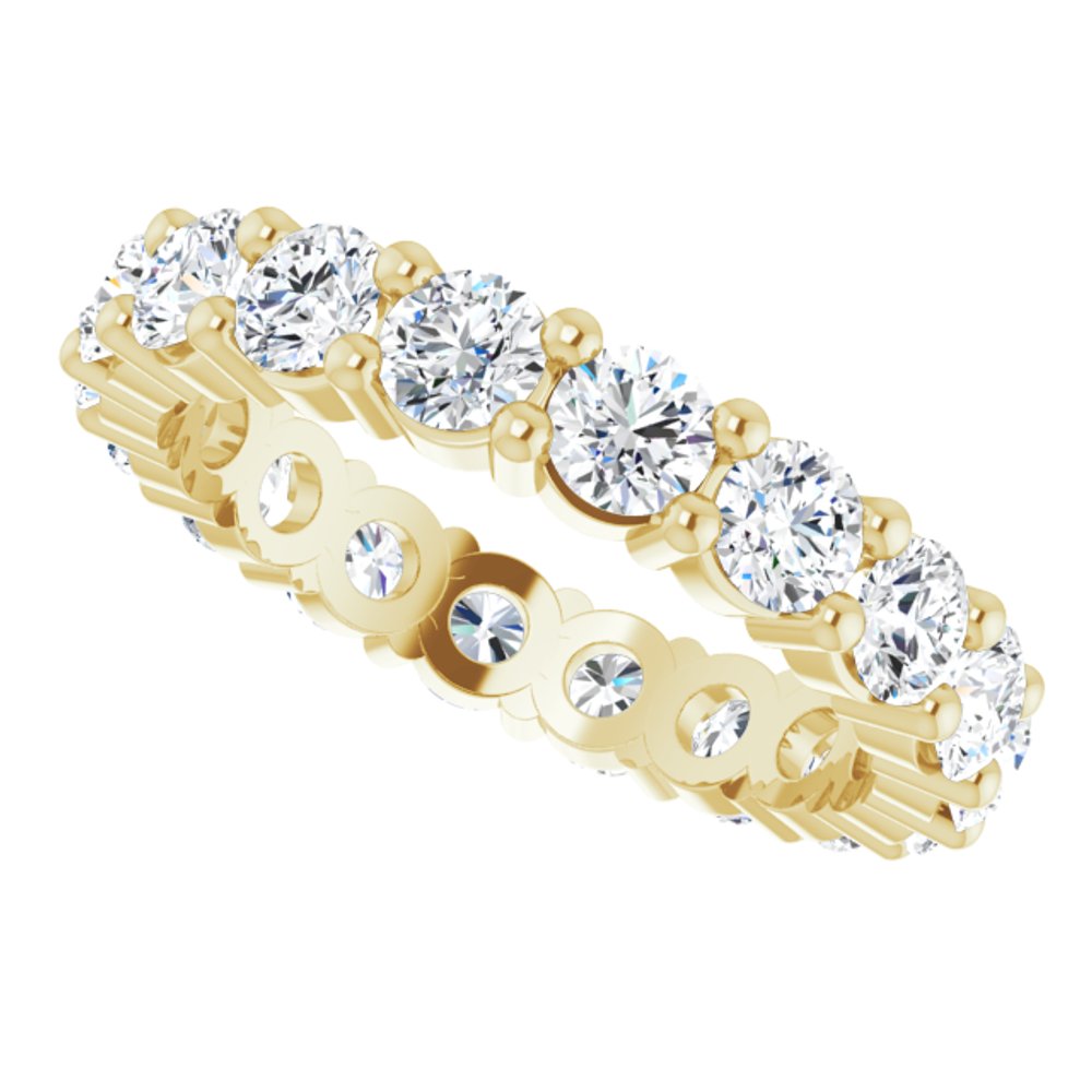 14K Yellow Gold 2 7/8 CTW Lab-Grown Diamond Eternity Band Size 7.5
