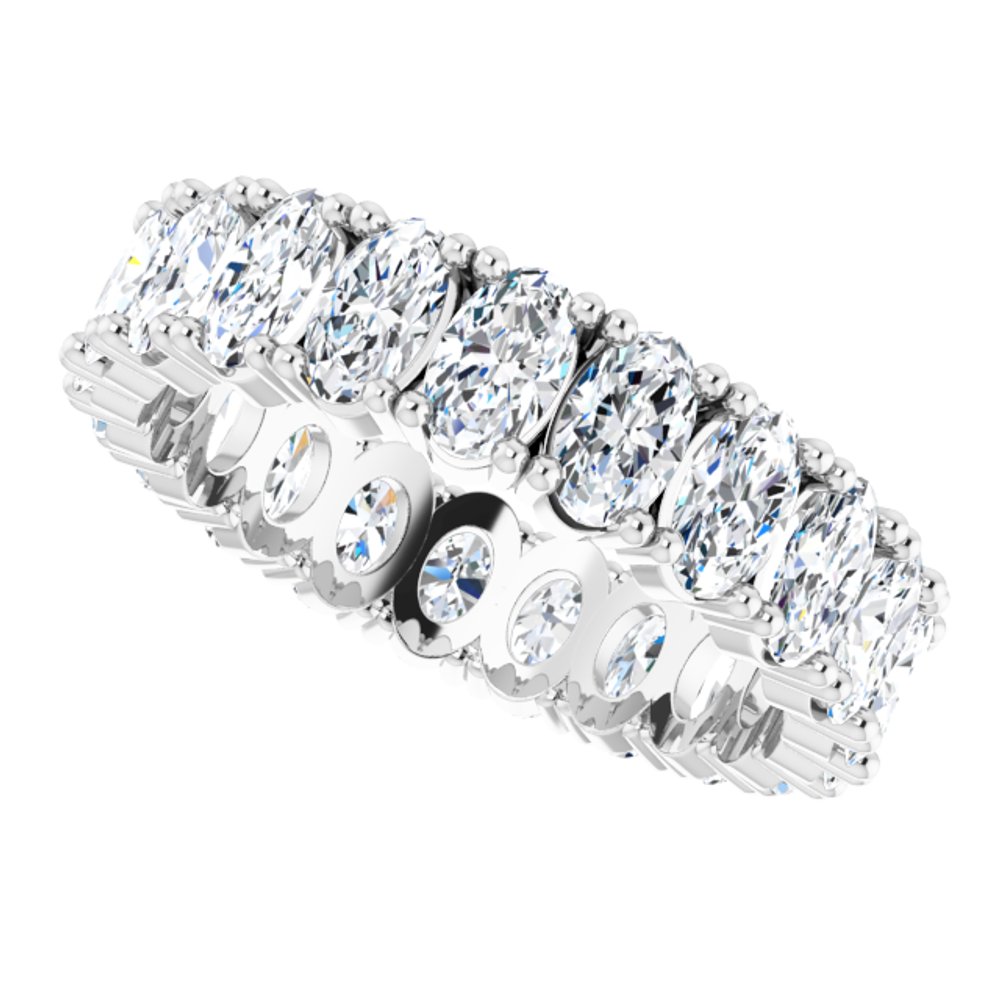 14K White Gold 3 3/4 CTW Lab-Grown Diamond Eternity Band Size 8