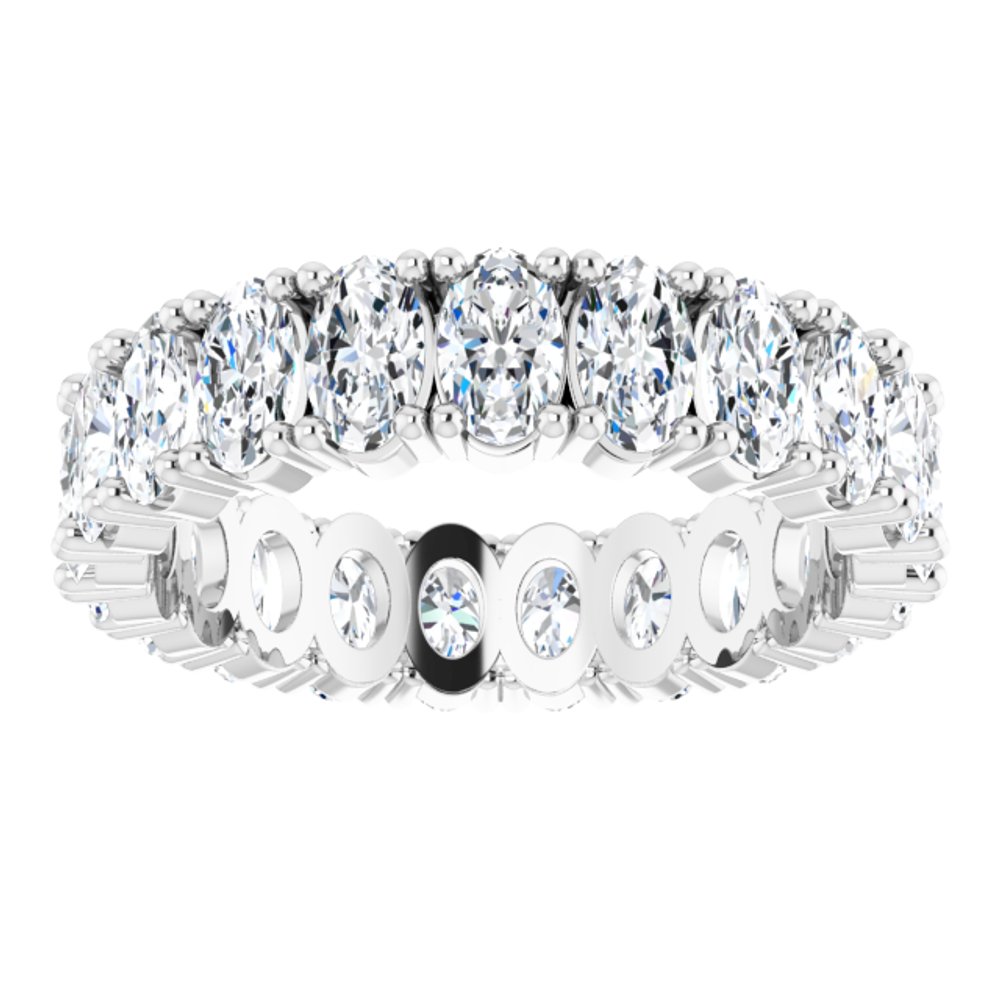 14K White Gold 3 3/4 CTW Lab-Grown Diamond Eternity Band Size 8