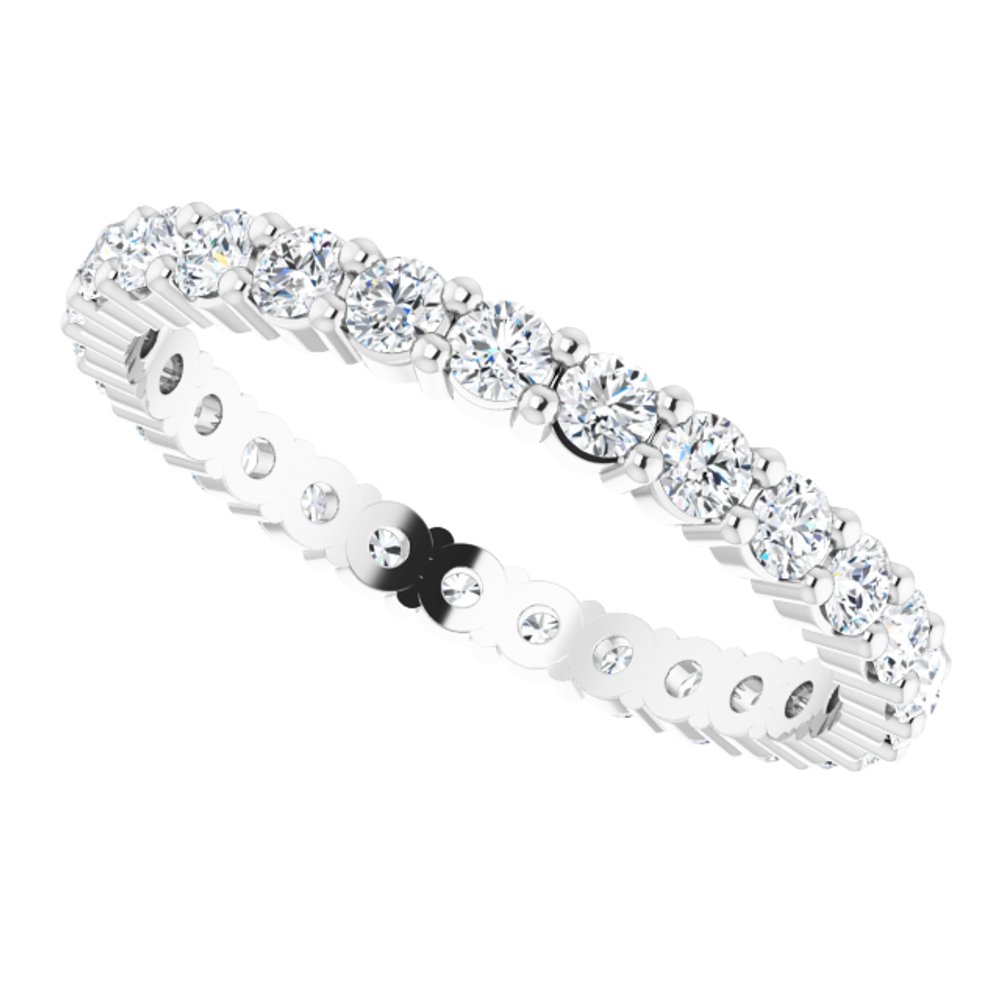 14K White Gold 9/10 CTW Lab-Grown Diamond Eternity Band Size 5