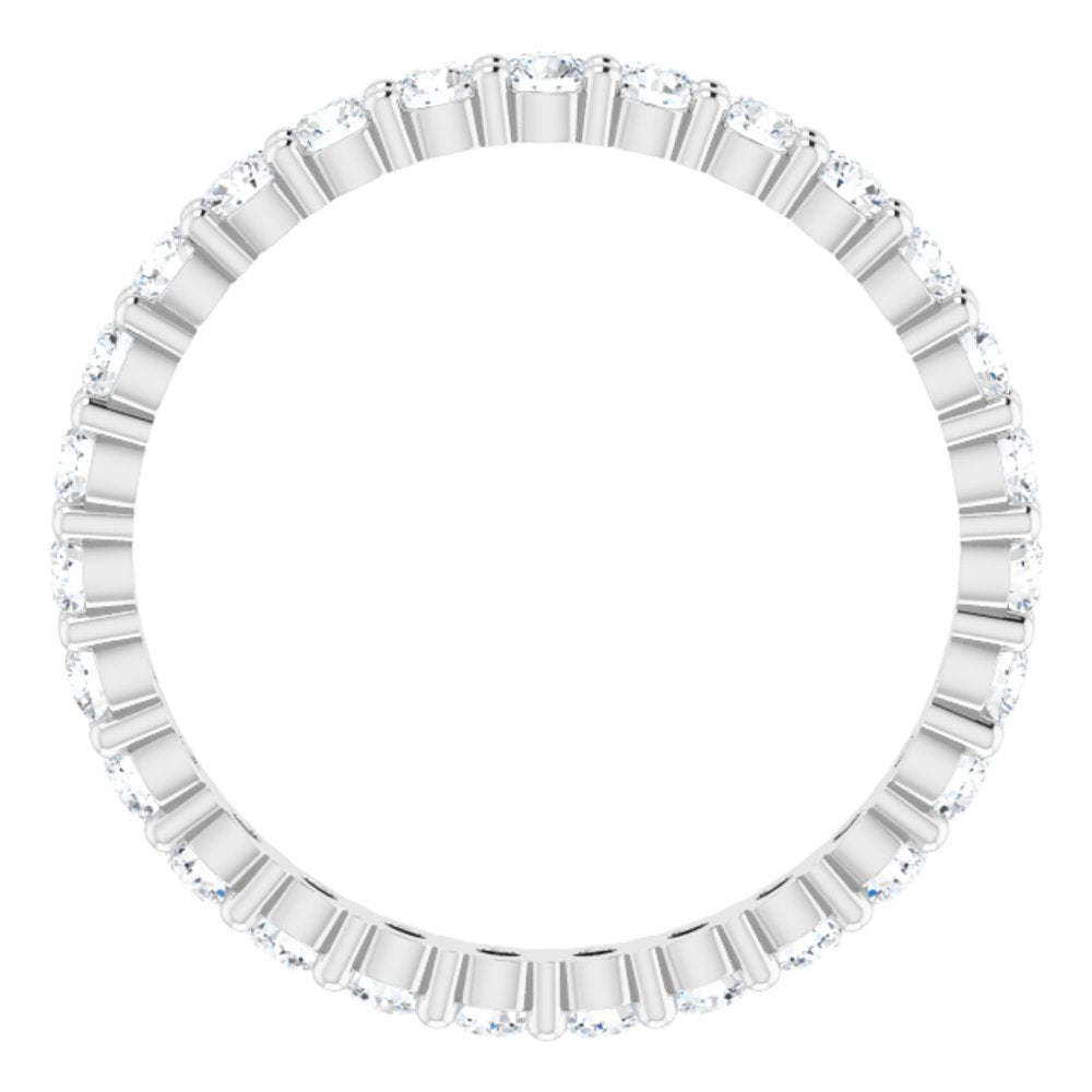 14K White Gold 9/10 CTW Lab-Grown Diamond Eternity Band Size 5