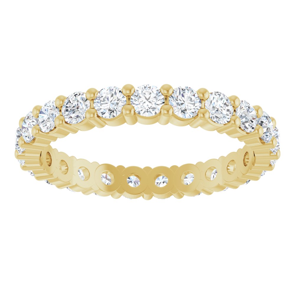 14K Yellow 1 3/8 CTW Lab-Grown Diamond Eternity Band Size 7