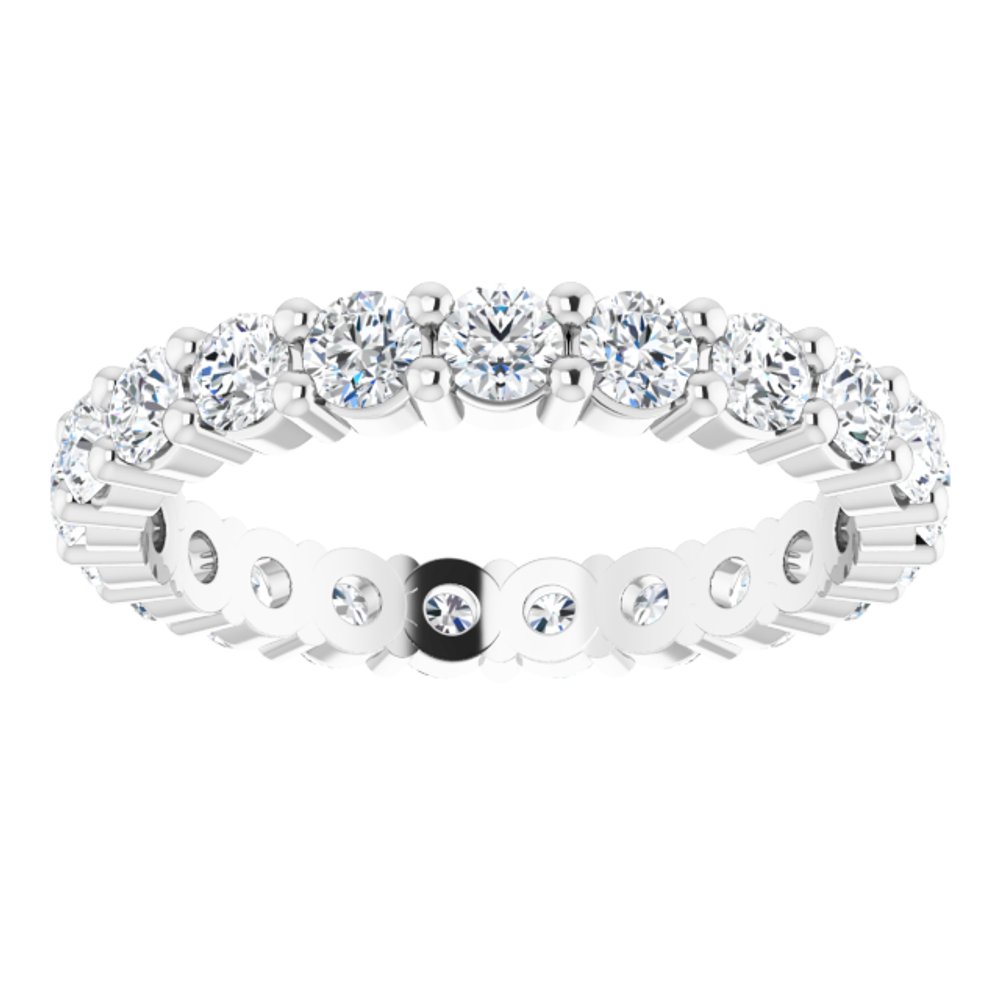 14K White 1 1/4 CTW Lab-Grown Diamond Eternity Band Size 5