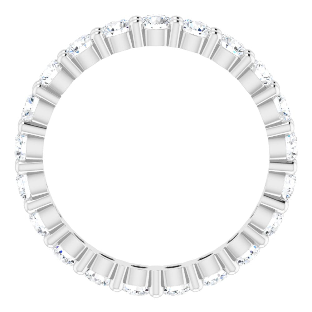 14K White 1 1/4 CTW Natural Diamond Eternity Band Size 5