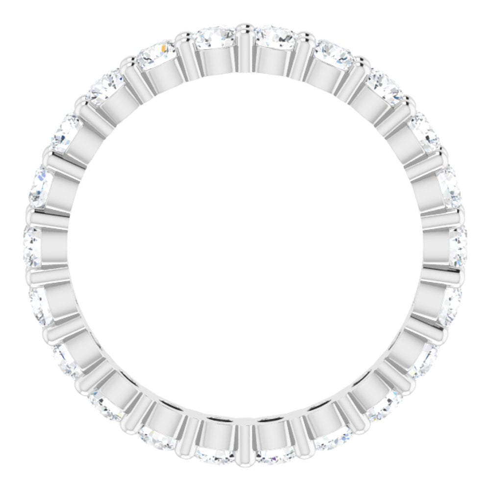 10K White Gold 1 1/3 CTW Natural Diamond Eternity Band Size 5.25