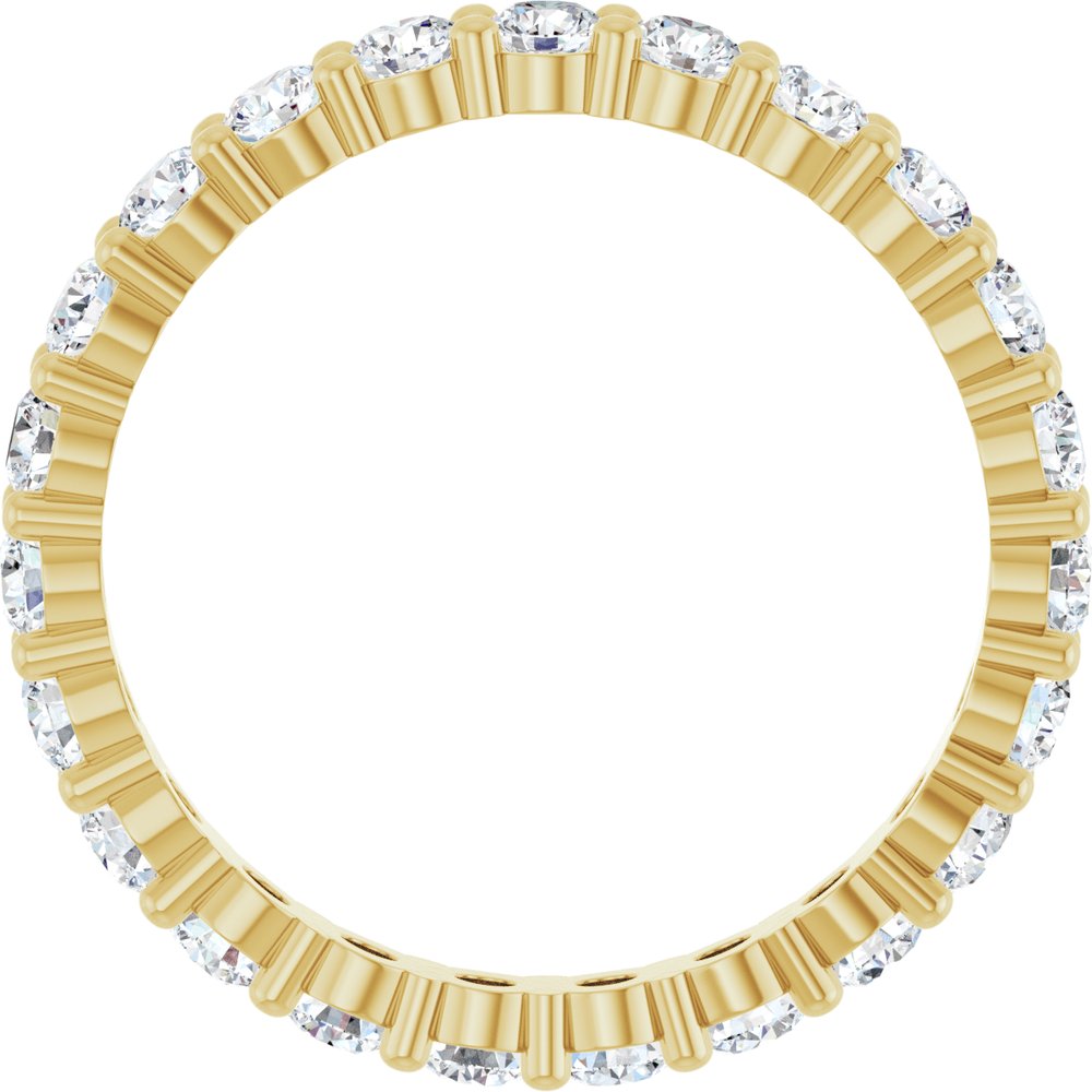 14K Yellow 1 3/8 CTW Lab-Grown Diamond Eternity Band Size 7