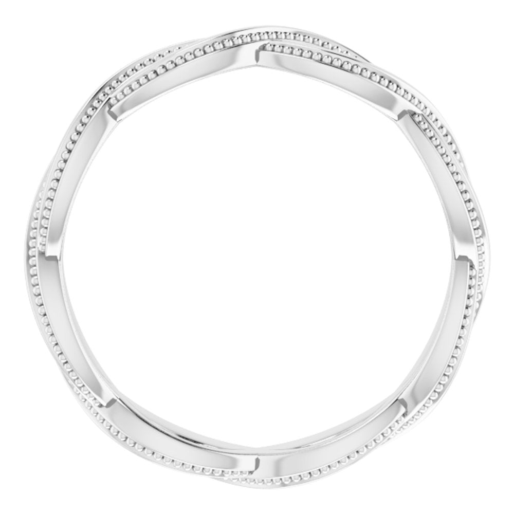 14K White Gold 4.55 mm Infinity-Inspired Band Size 7