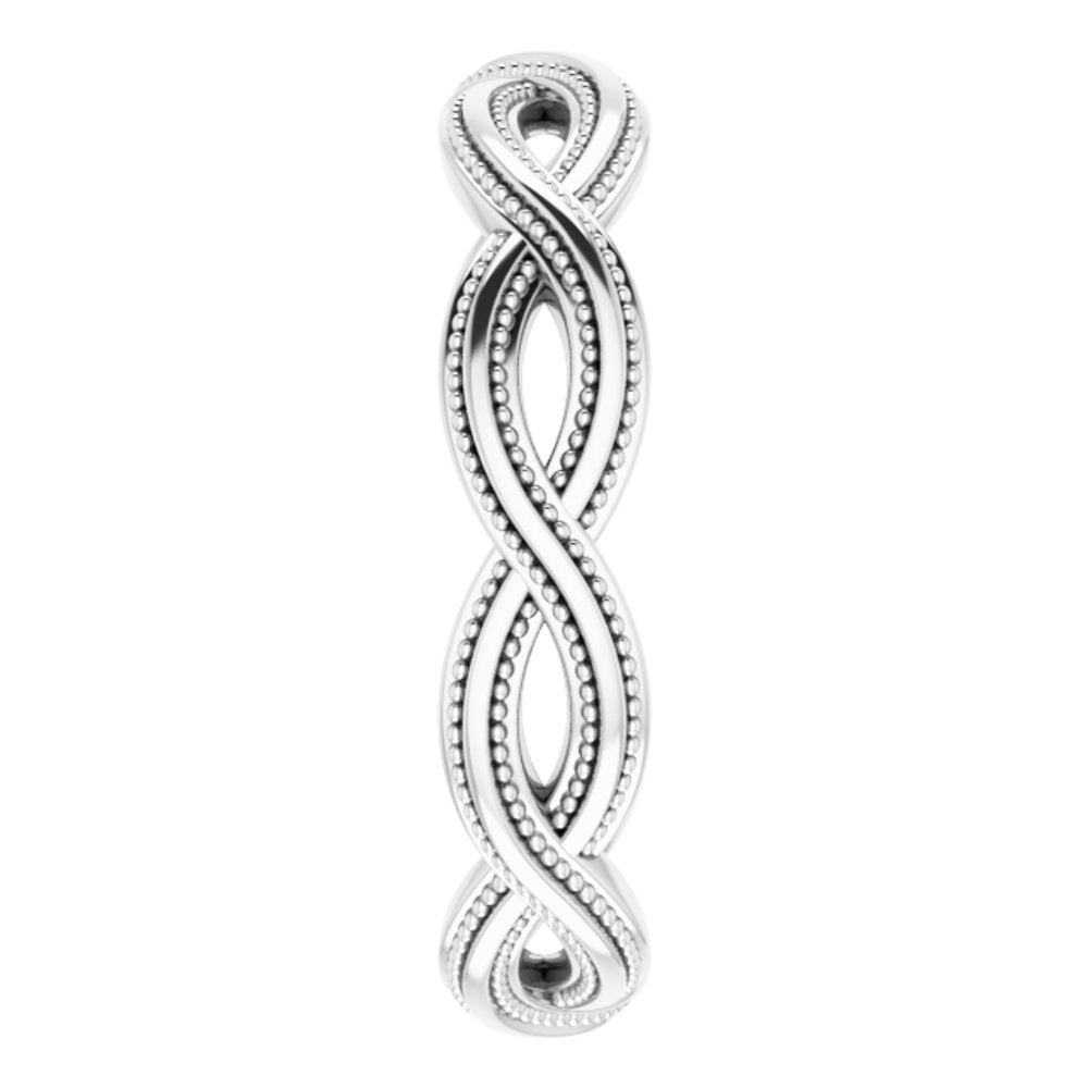 14K White Gold 4.55 mm Infinity-Inspired Band Size 7