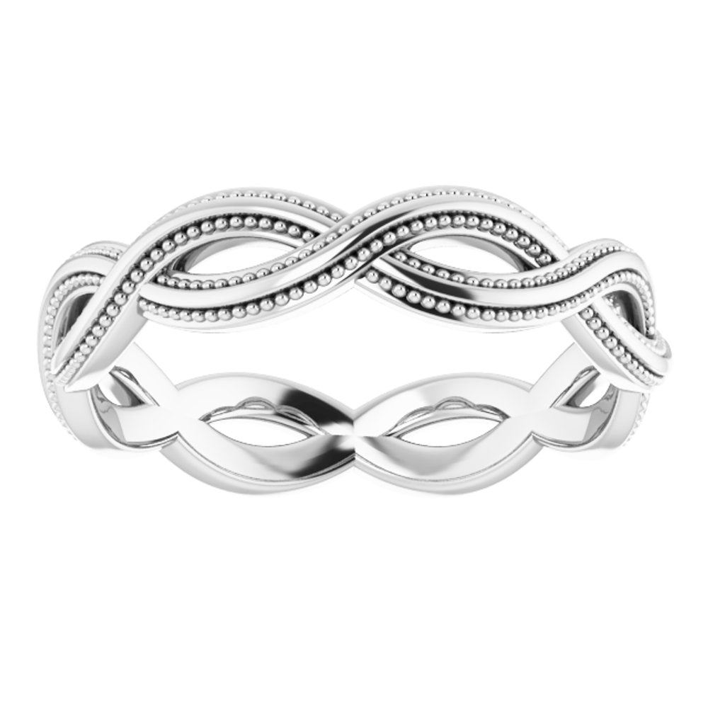 14K White Gold 4.55 mm Infinity-Inspired Band Size 7