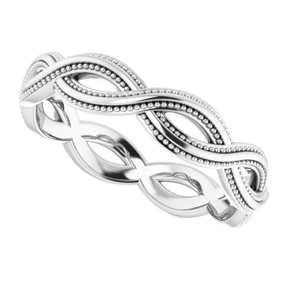 14K White Gold 4.55 mm Infinity-Inspired Band Size 7