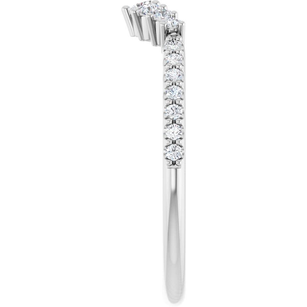 14K White Gold 1/3 CTW Lab-Grown Diamond Contour Band