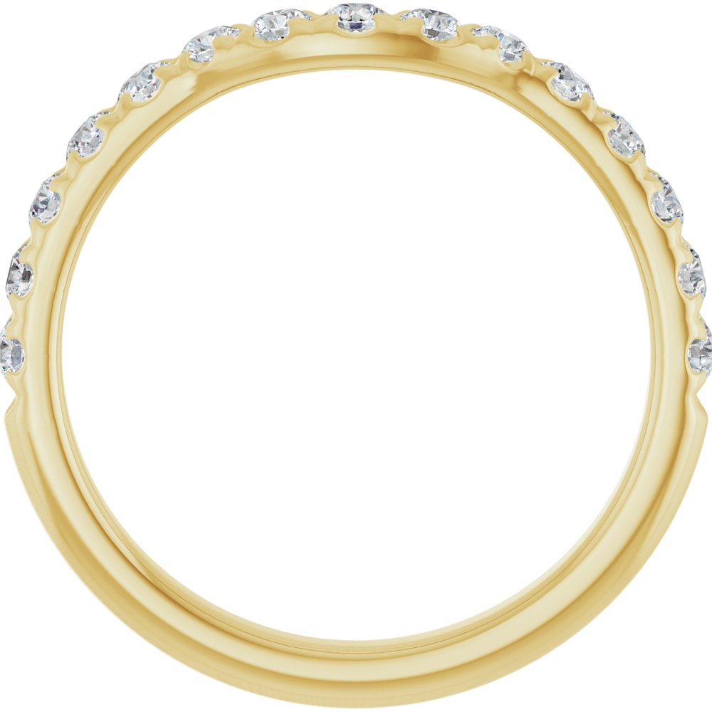 14K Yellow Gold 3/8 CTW Natural Diamond Contour Band