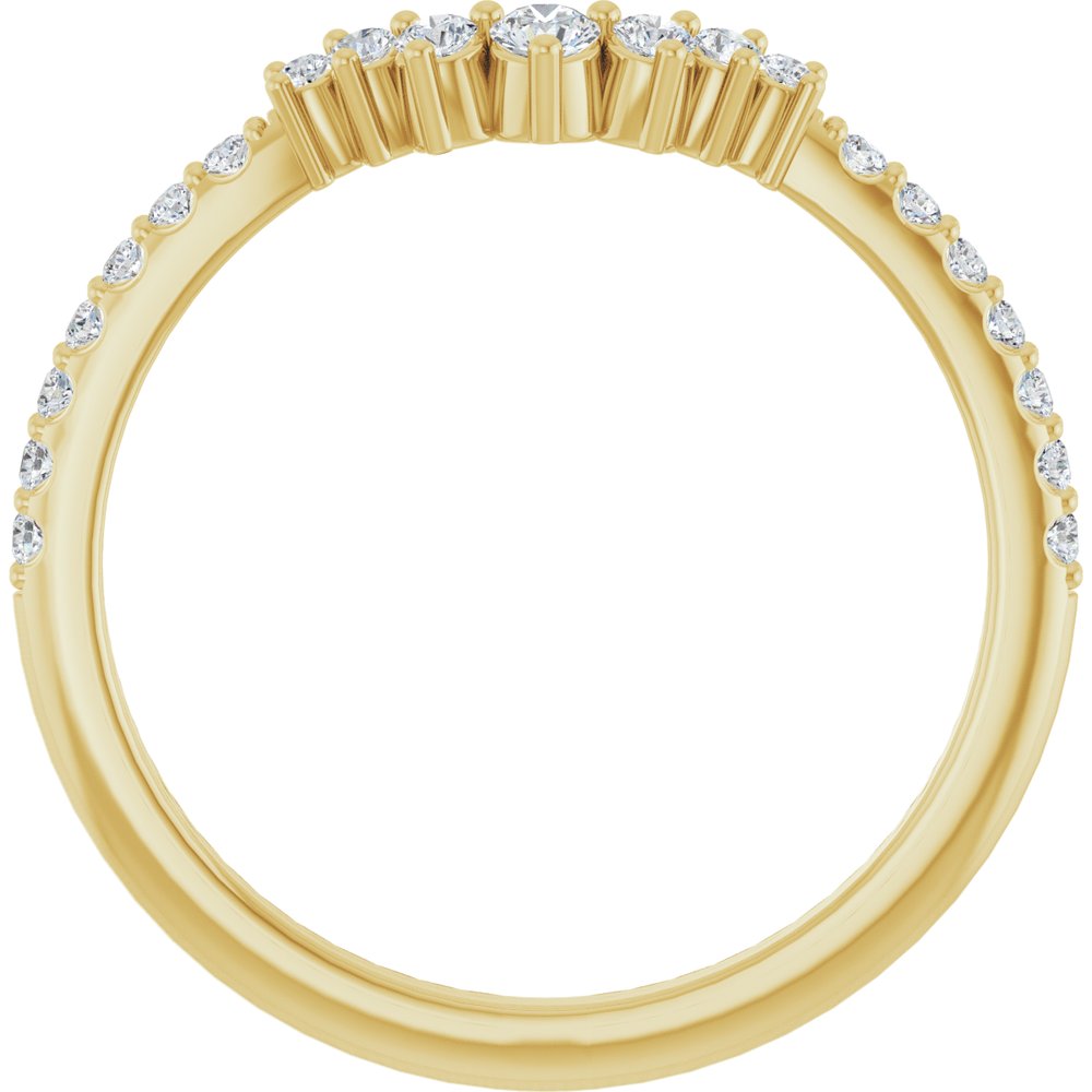14K Yellow Gold 1/3 CTW Lab-Grown Diamond Contour Band