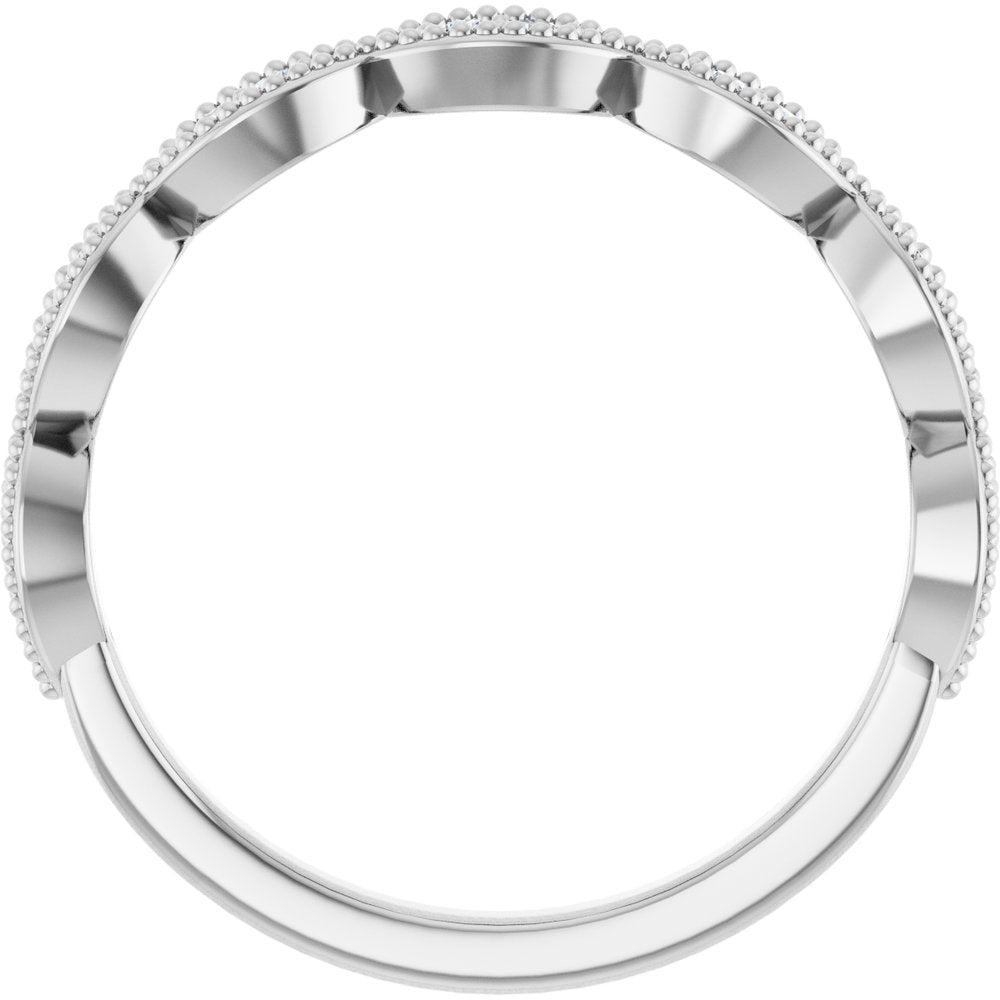 14K White Gold 1/8 CTW Natural Diamond Anniversary Band