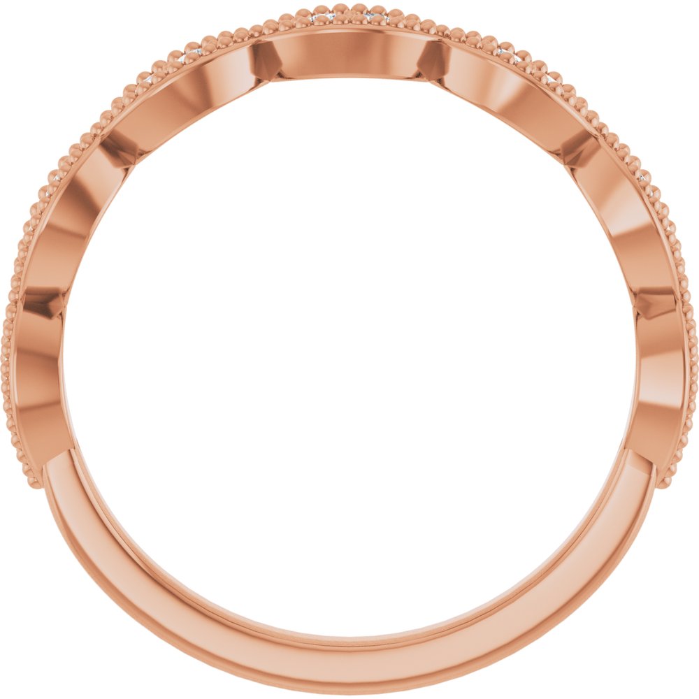 14K Rose Gold 1/8 CTW Natural Diamond Anniversary Band