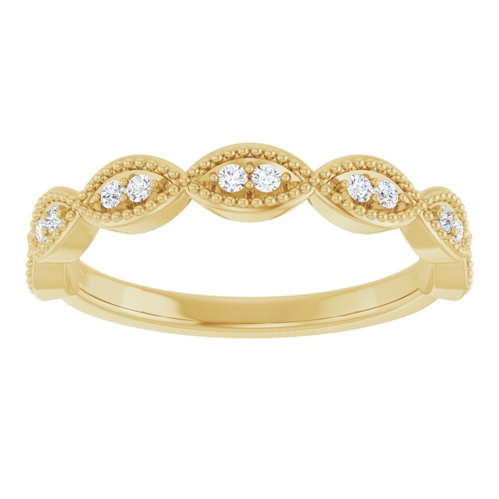 14K Yellow Gold 1/8 CTW Natural Diamond Anniversary Band
