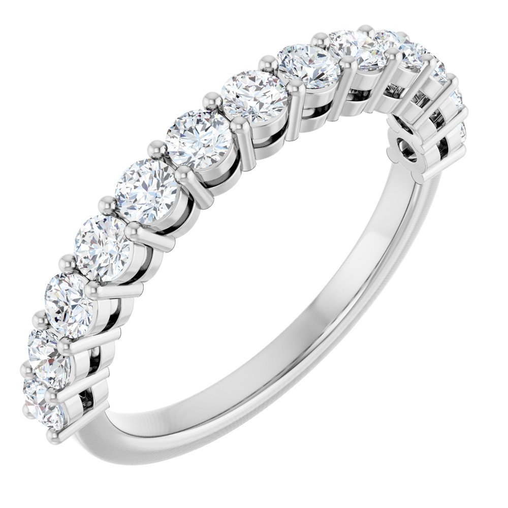 14K White 3/8 CTW Lab-Grown Diamond Anniversary Band