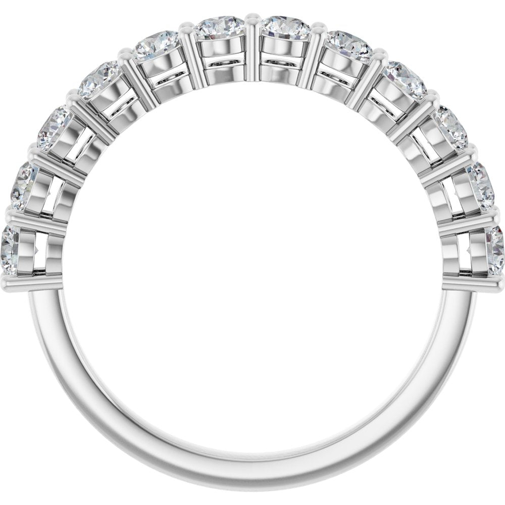 14K White Gold 1 CTW Lab-Grown Diamond Anniversary Band