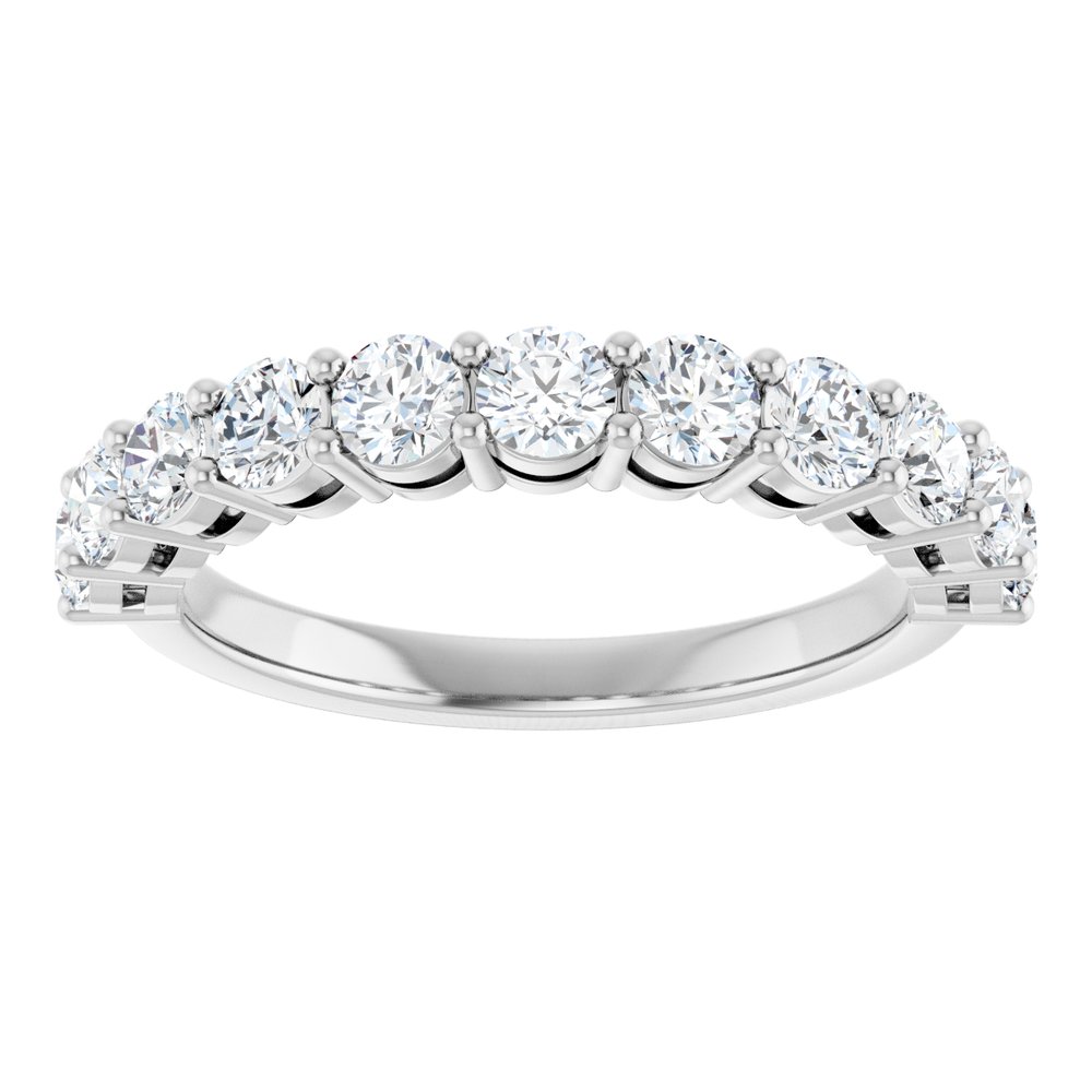 14K White 1 CTW Natural Diamond Anniversary Band
