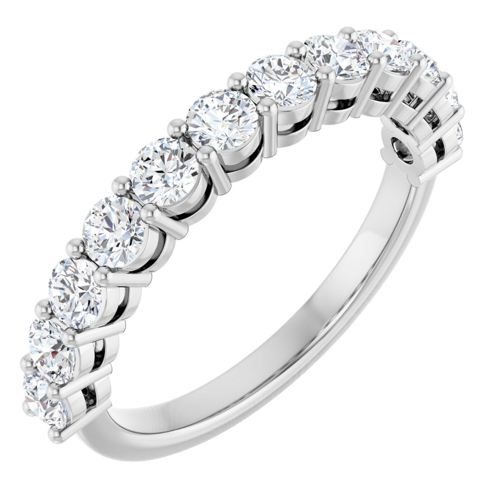 14K White Gold 1 CTW Lab-Grown Diamond Anniversary Band