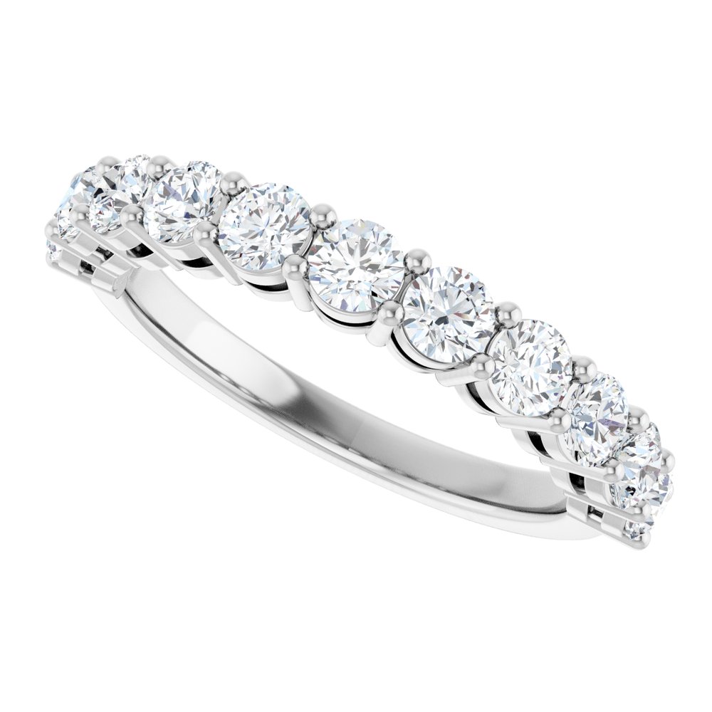 14K White 1 CTW Natural Diamond Anniversary Band