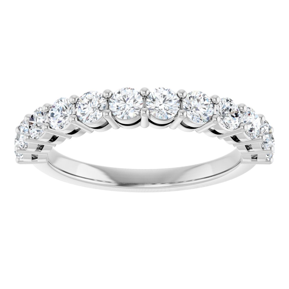 14K White Gold 1 CTW Lab-Grown Diamond Anniversary Band
