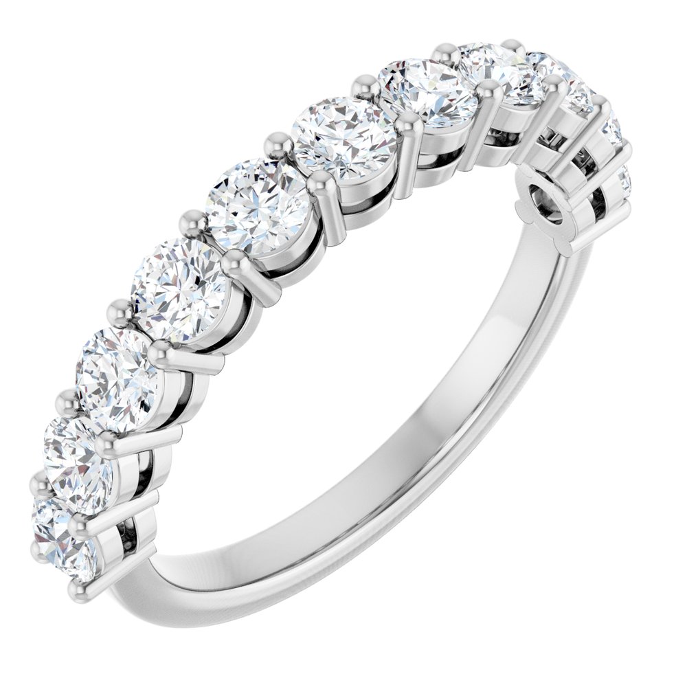 14K White 1 CTW Natural Diamond Anniversary Band