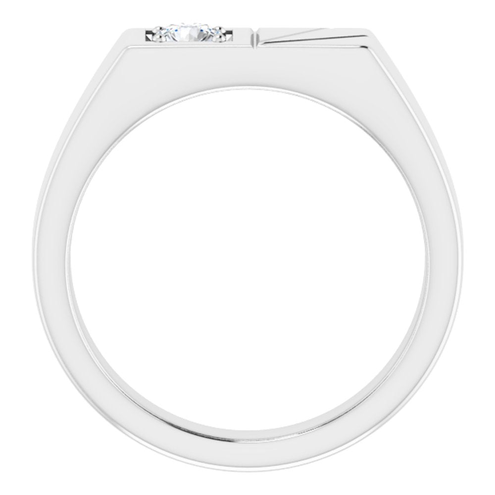 14K White Gold 1/3 CT Natural Diamond Ring