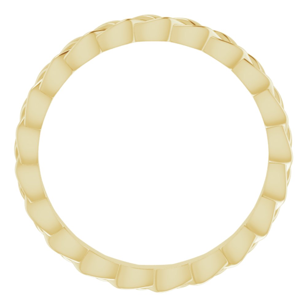 14K Yellow 2 mm Woven-Design Band