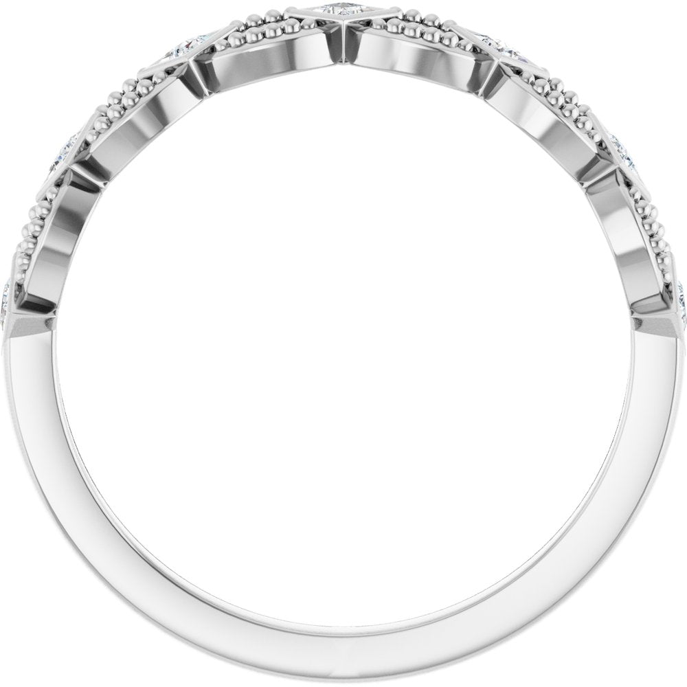 14K White Gold 1/6 CTW Natural Diamond Stackable Ring