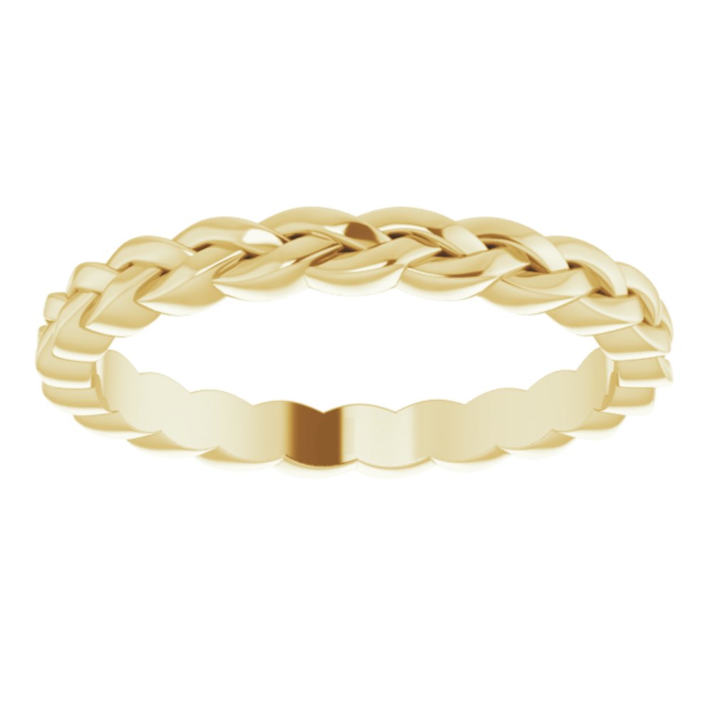 14K Yellow 2 mm Woven-Design Band