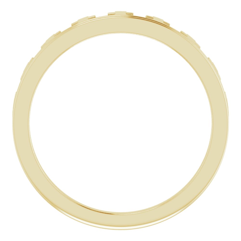 14K Yellow Cross Crown Ring