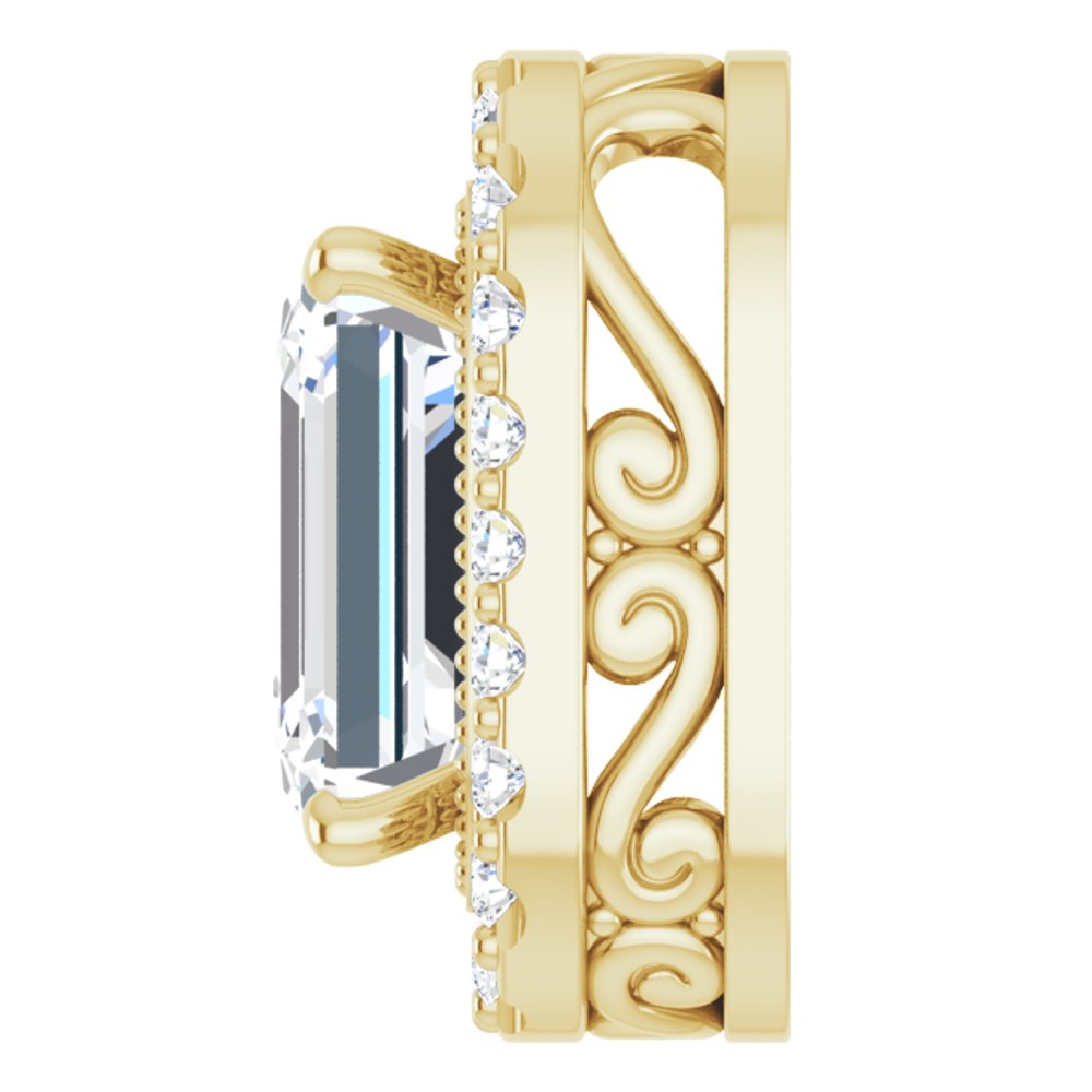 14K Yellow 5/8 CTW Lab-Grown Diamond Pendant