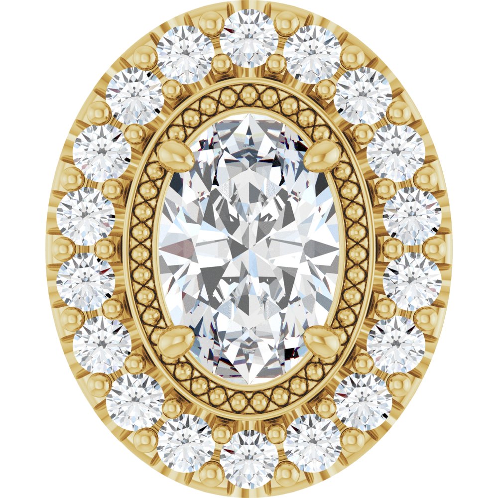14K Yellow 5/8 CTW Lab-Grown Diamond Pendant