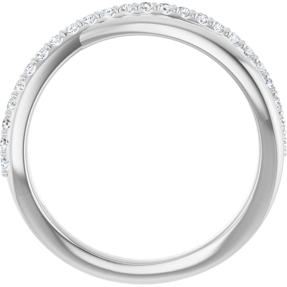 14K White Gold 1/5 CTW Natural Diamond Criss-Cross Ring