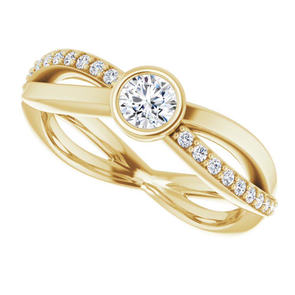 14K Yellow Gold 3/8 CTW Natural Diamond Ring