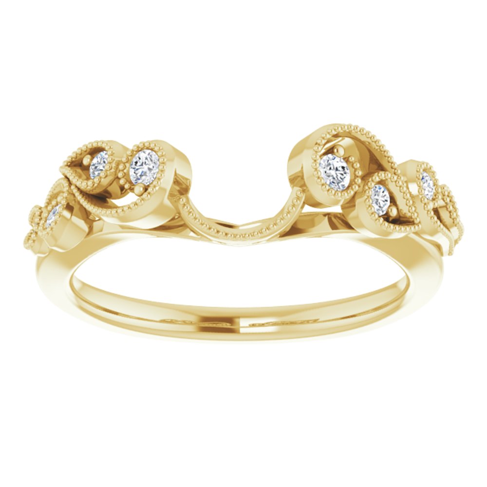 14K Yellow 1/8 CTW Natural Diamond Wrap-Style Ring Enhancer