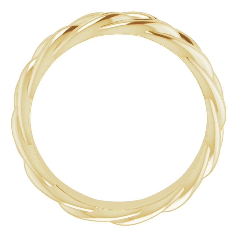 14K Yellow Gold 6 mm Woven-Design Band Size 7.5