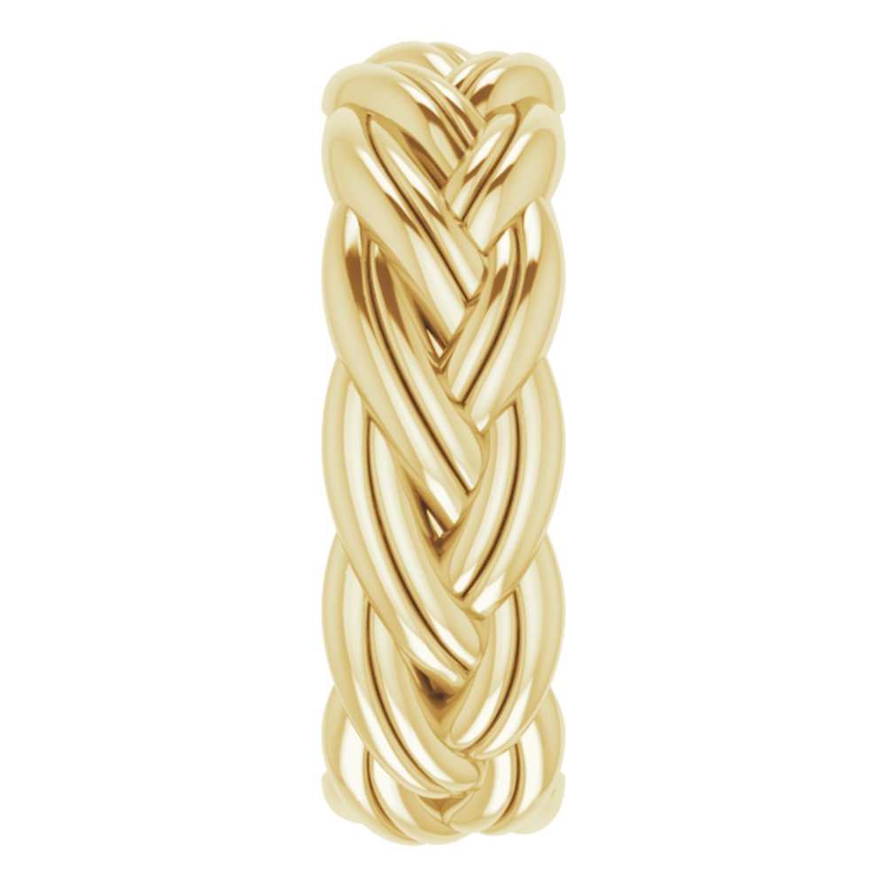 14K Yellow Gold 6 mm Woven-Design Band Size 6.5