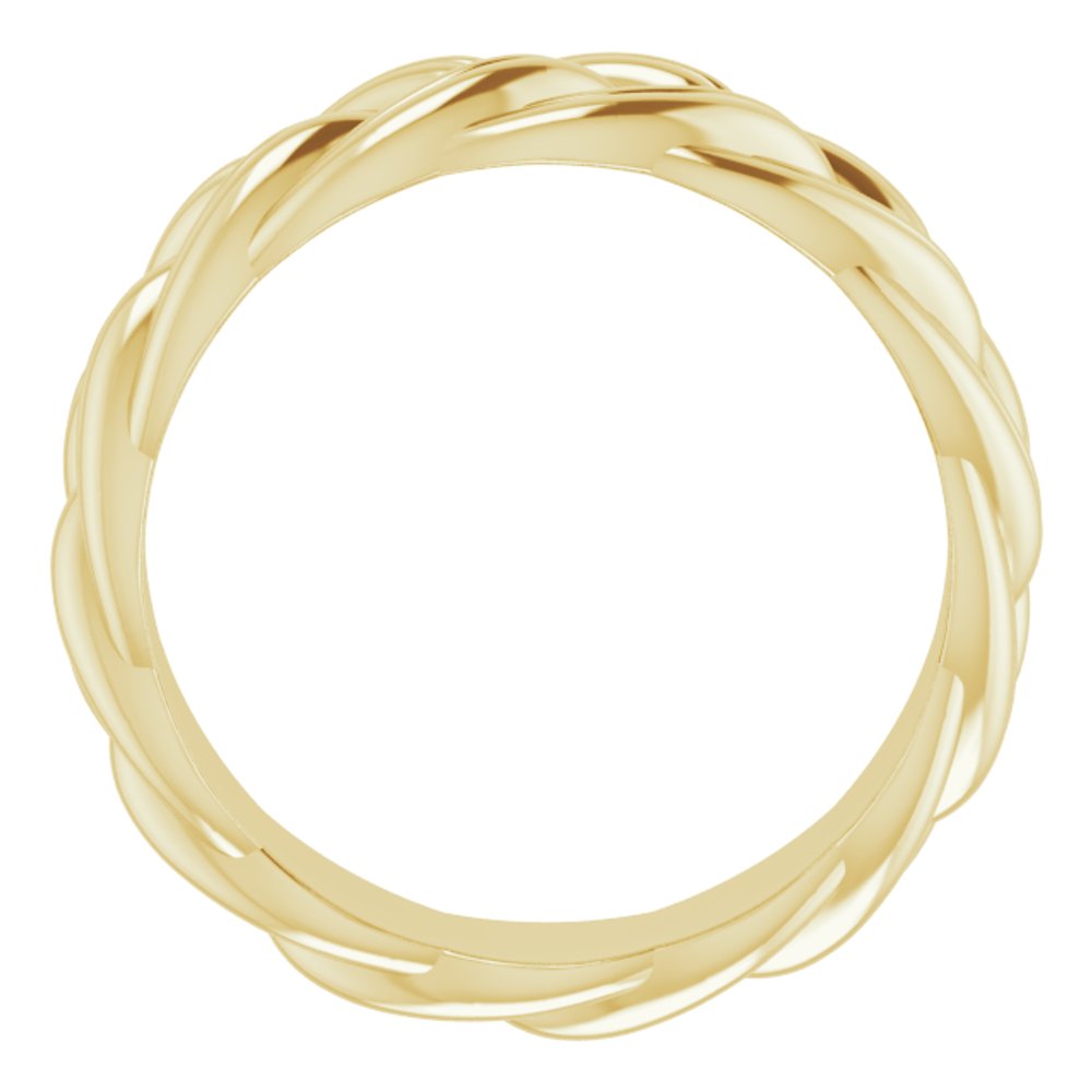 14K Yellow Gold 6 mm Woven-Design Band Size 6