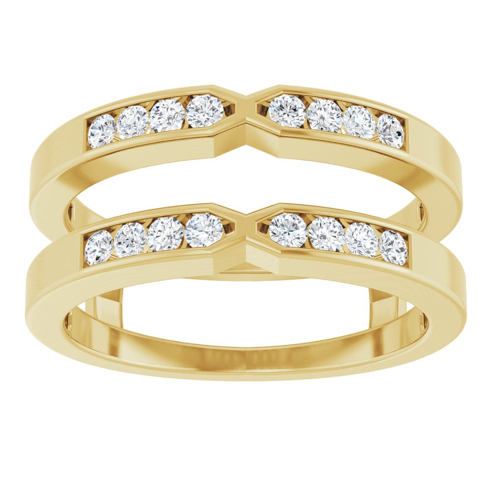 14K Yellow 1/4 CTW Natural Diamond Ring Guard