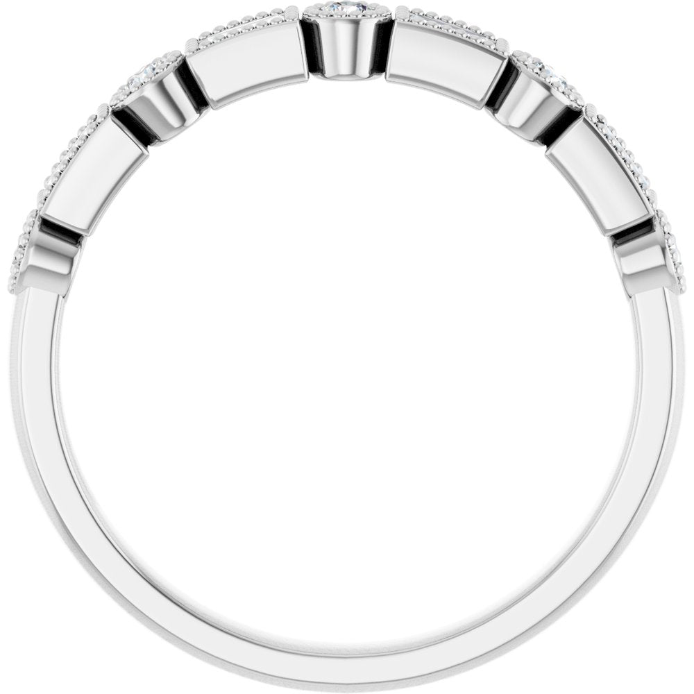 14K White Gold 1/4 CTW Natural Diamond Anniversary Band