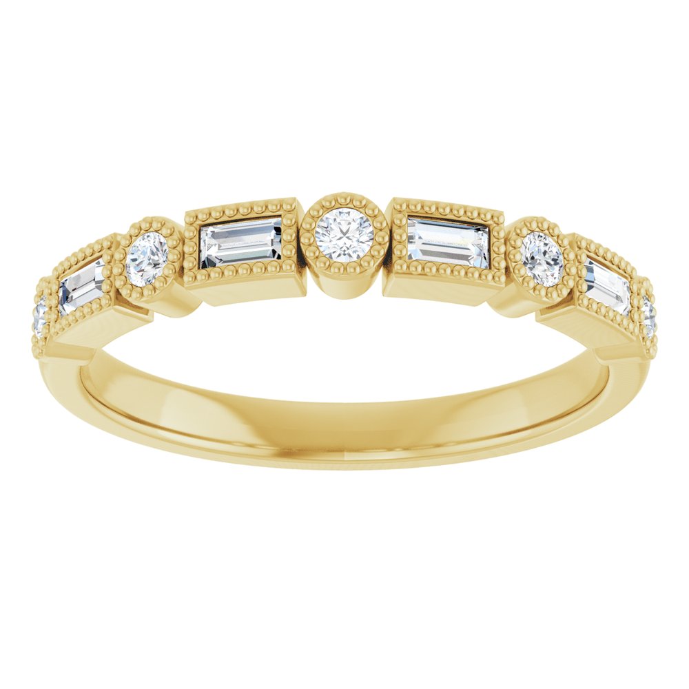 14K Yellow 1/4 CTW Natural Diamond Anniversary Band