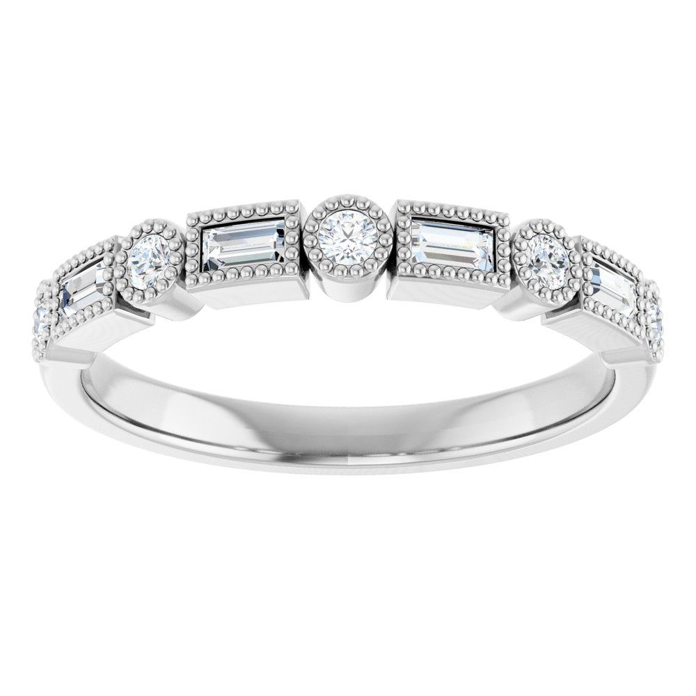 14K White Gold 1/4 CTW Natural Diamond Anniversary Band