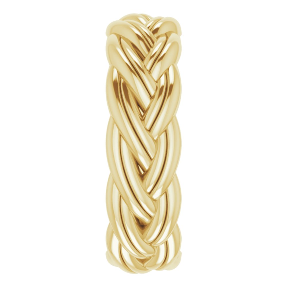 14K Yellow Gold 6 mm Woven-Design Band Size 7.5