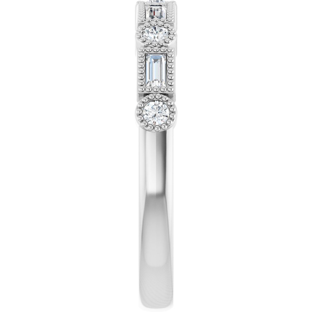 14K White Gold 1/4 CTW Natural Diamond Anniversary Band