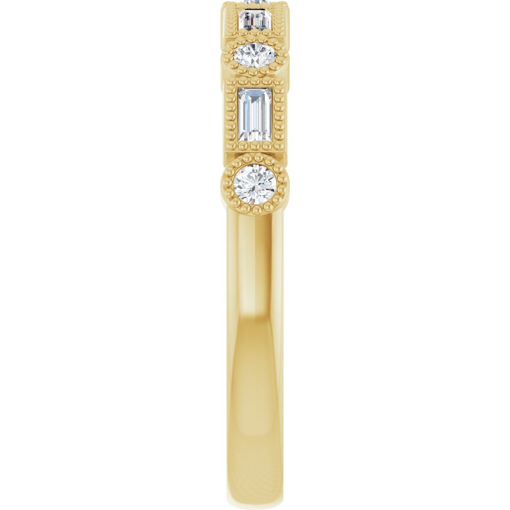 14K Yellow 1/4 CTW Natural Diamond Anniversary Band