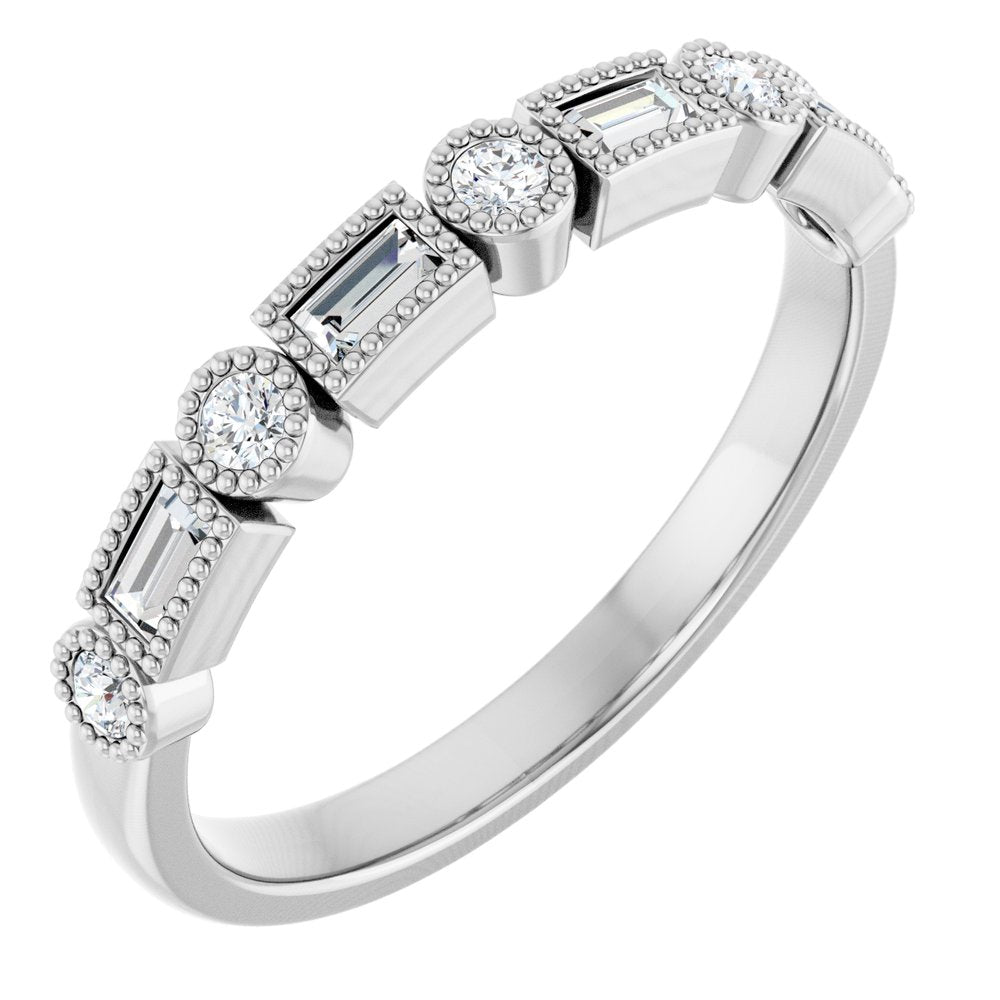 14K White Gold 1/4 CTW Natural Diamond Anniversary Band